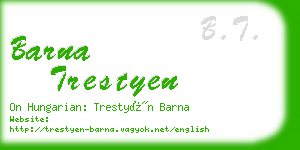 barna trestyen business card